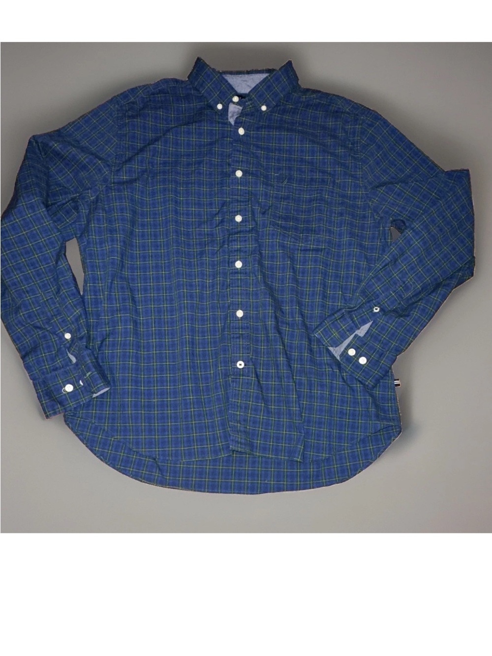 Nautica Green & Blue Plaid Button-Down Shirt